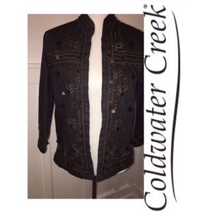 Coldwater Creek embellished cotton jacket